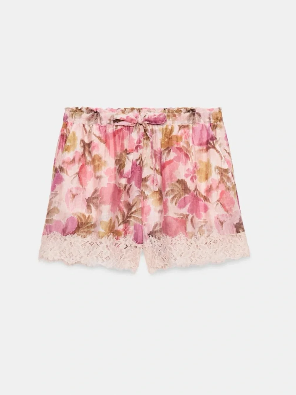 ZARA FLORAL LACE PRINT SHORTS